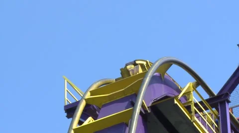 People screaming in roller coaster, Janfusun Fancyworld in Yunlin, Taiwan Stock Footage 60749465