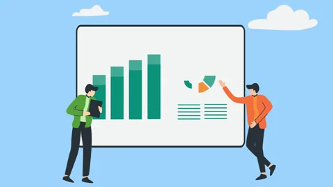 People screen dashboard data statistic analytics animation, Infographic report b Stock Footage 292593598