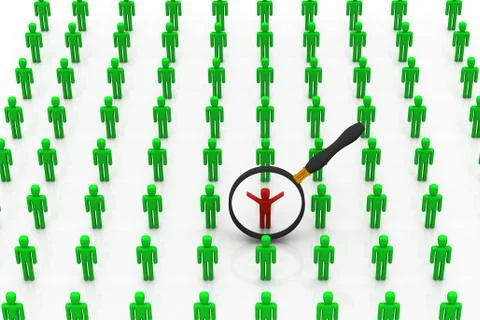 People search Stock Illustration