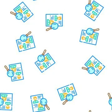 People search vector seamless pattern Stock Illustration