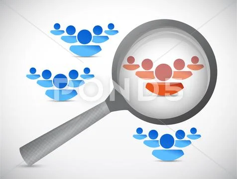 People selection illustration design Stock Illustration