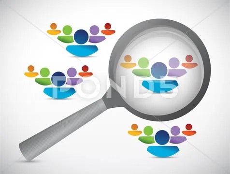 People selection illustration design Stock Illustration