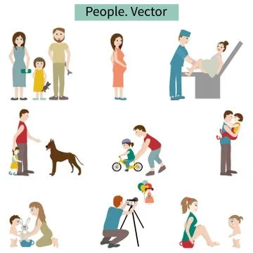 People. Set of elements. Stock Illustration