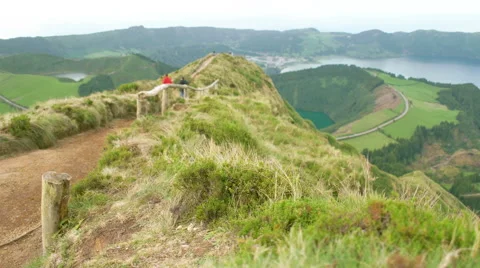 People on the Sete Cidades Stock Footage 61051119