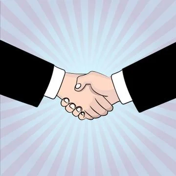 People shaking hands Stock Illustration