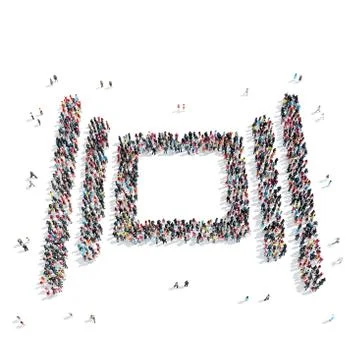 People  shape abstract symbol Stock Illustration