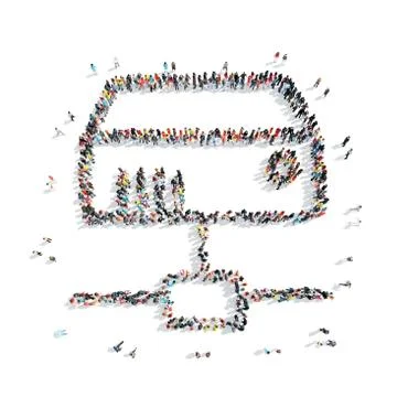 People shape  abstract symbol Stock Illustration