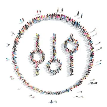 People in the shape of adjustments. Stock Illustration