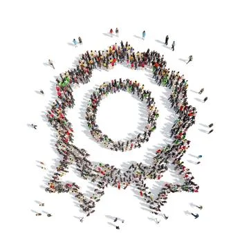 People in the shape of awards Stock Illustration