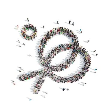 People in the shape of badminton Stock Illustration