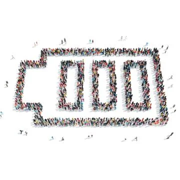 People  shape  battery isolated Stock Illustration