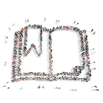 People  shape  book  knowledge Stock Illustration