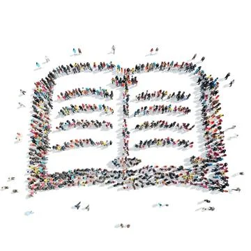 People  shape  book  knowledge Stock Illustration