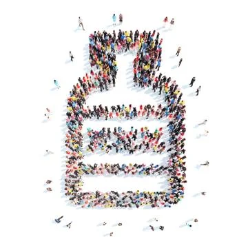 People in the shape of a bottle Illustrazione stock