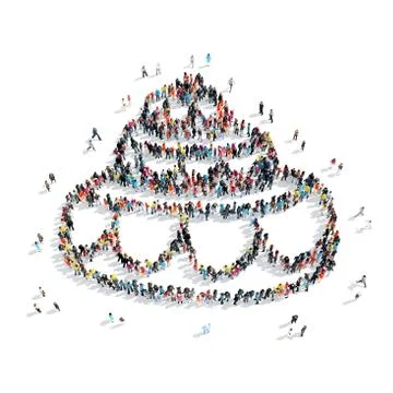 People  shape  cake wedding Stock Illustration