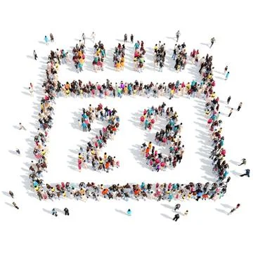 People in the shape of a calendar Stock Illustration