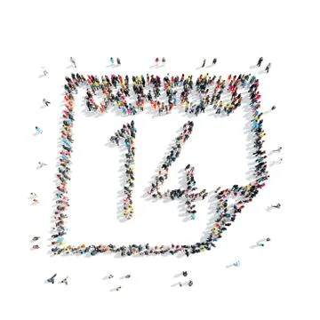 People in the shape of a calendar. 스톡 일러스트