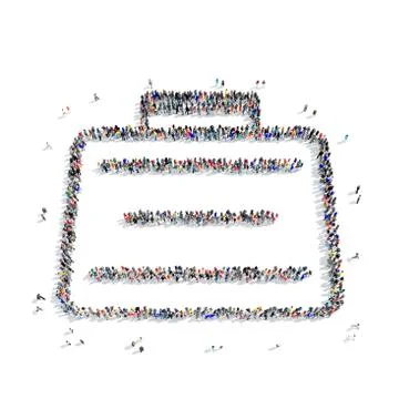 People  shape  case briefcase icon Illustrazione stock