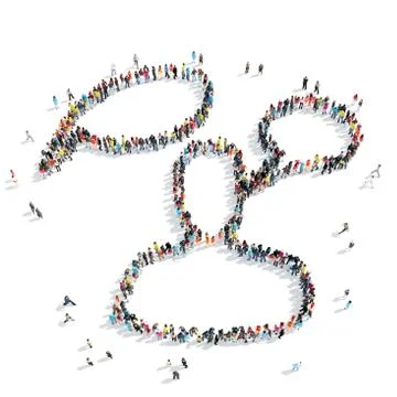 People  shape  chat bubble cartoon Stock Illustration