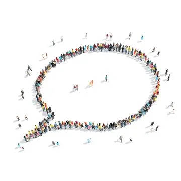 People  shape  chat bubble Stock Illustration