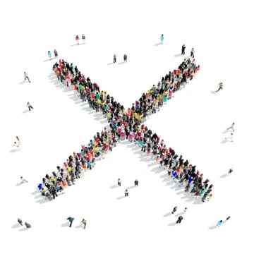 People  shape check mark Illustrazione stock