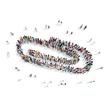 People in the shape of clips. Illustrazione stock