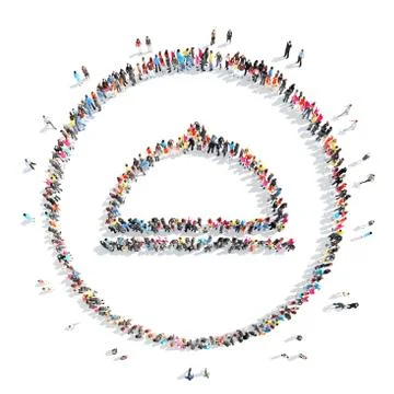 People in the shape of Cloche. Stock Illustration