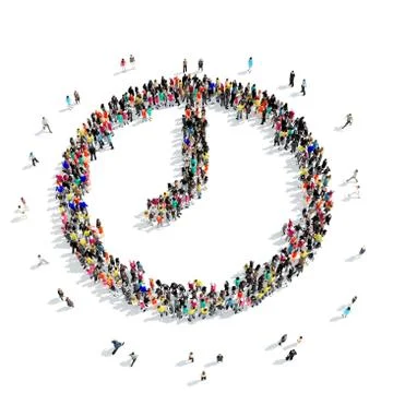 People  shape  clock Stock Illustration