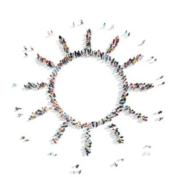 People  shape cloud weather Stock Illustration