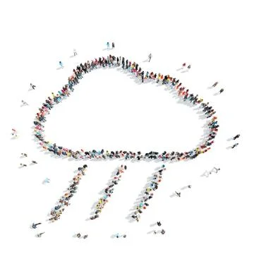 People  shape  cloud weather Stock Illustration