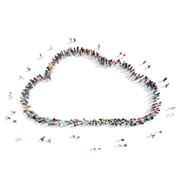 People  shape  cloud weather Stock Illustration