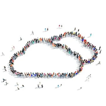 People shape clouds weather Stock Illustration