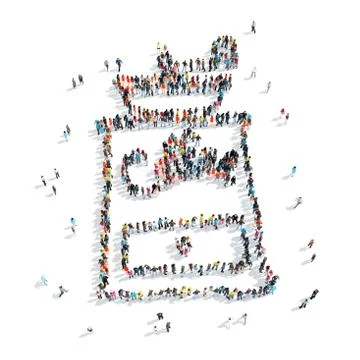 People  shape coffee grinder Stock Illustration