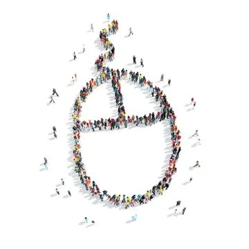 People shape  computer mouse Stock Illustration
