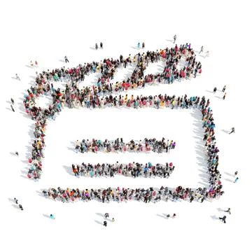 People in the shape of crackers Stockillustratie