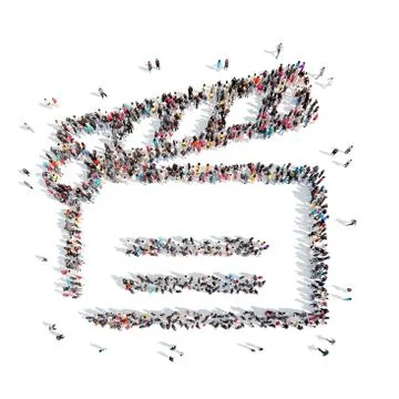 People in the shape of crackers Stockillustratie