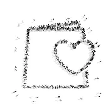 People in the shape of a diary Stock Illustration