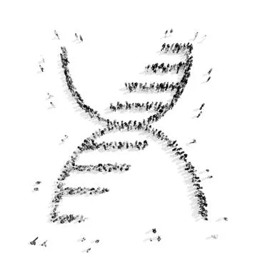 People in the shape of DNA イラスト素材