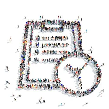 People shape  document icon 스톡 일러스트