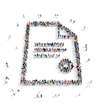 People shape  document icon Stock Illustration