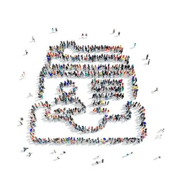 People  shape documents icon Illustrazione stock