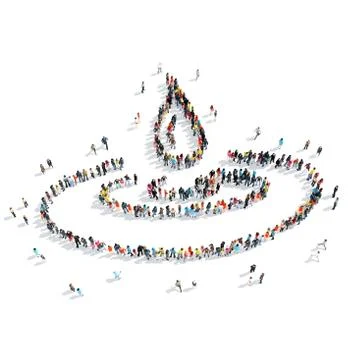 People  shape  drop cartoon Stock Illustration