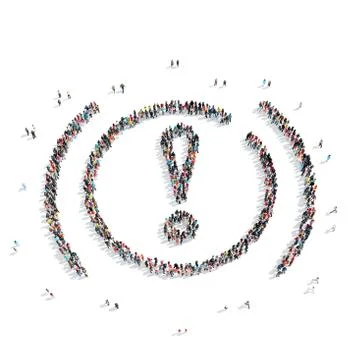 People  shape  exclamation point Stock Illustration