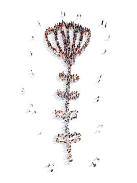 People in the shape of a flower Illustrazione stock