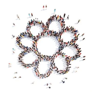 People in the shape of a flower Illustrazione stock