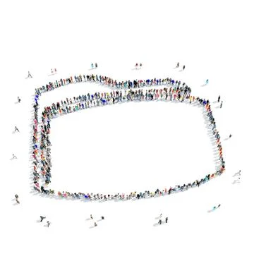 People shape  folder briefcase Stock Illustration