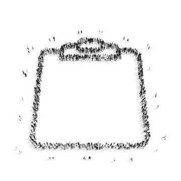 People in the shape of a folder Stock Illustration