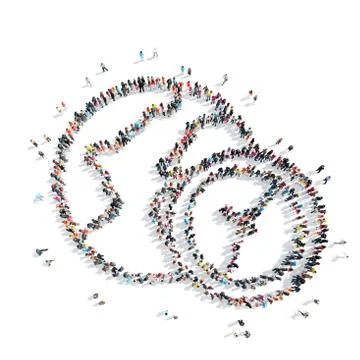 People  shape globe cartoon Stock Illustration