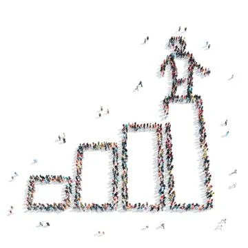 People shape  graph commerce イラスト素材