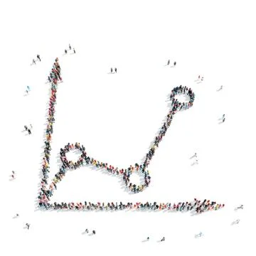 People  shape  graph finance イラスト素材